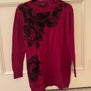 Burgundy and Black Thakoon for Desigual tunic sweater, size s